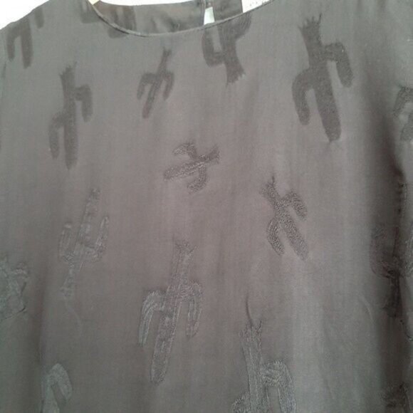 PEPALOVES Long Sleeve Cactus 🌵 Embroidery Dress Sz XS - Picture 5 of 12